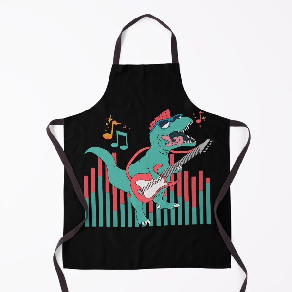 Item preview, Punk Rock Dinosaur Playing Rock Guitar designed and sold by SweetbeStore.
