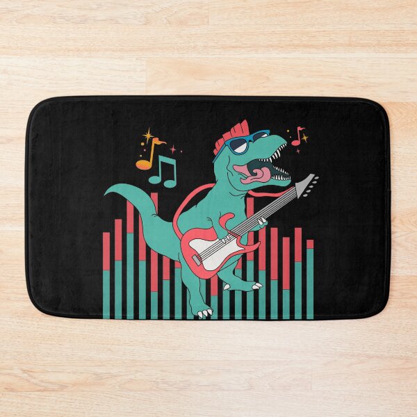 Item preview, Punk Rock Dinosaur Playing Rock Guitar designed and sold by SweetbeStore.