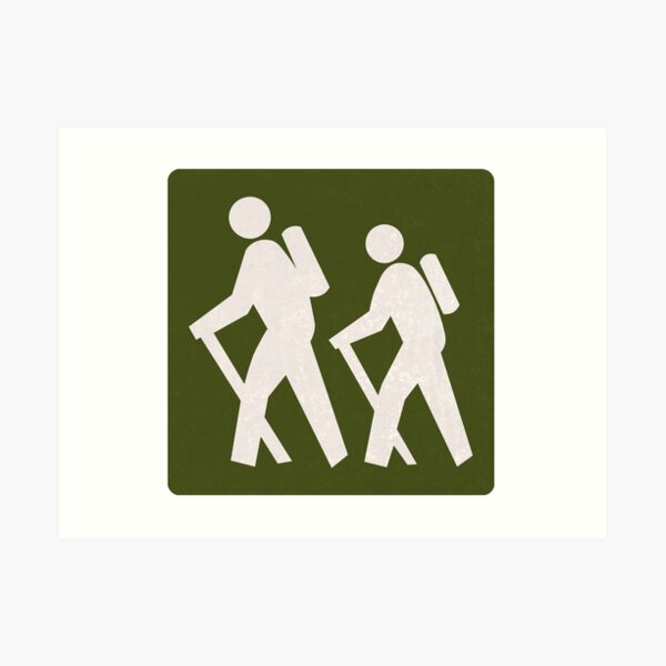 Outdoor Recreational Backbacking Road Sign Art Print