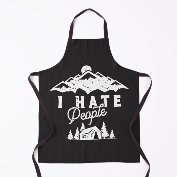 Item preview, I Hate People Mountains & Camping White designed and sold by WearWolfDesigns.