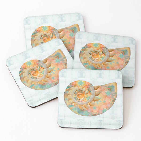 Item preview, Pretty Beach Enchanted Nautilus Shell Seashell Art designed and sold by Sharon Cummings Art.