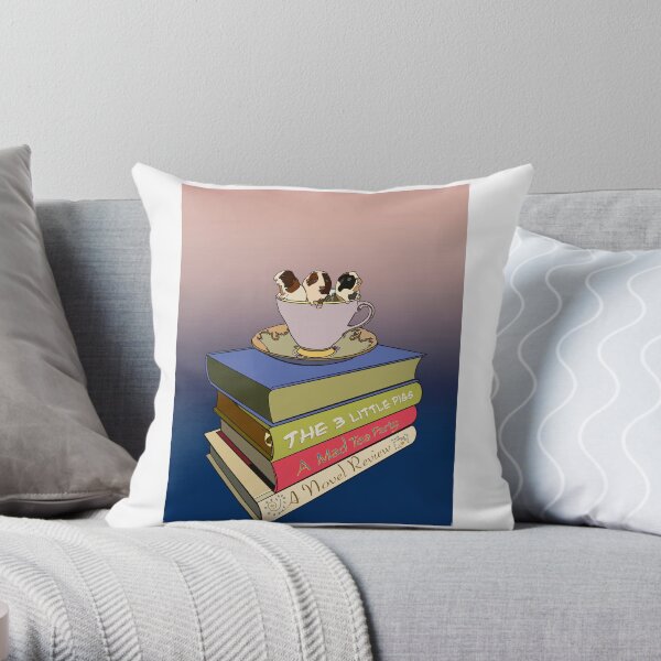 Guinea pigs in a teacup Throw Pillow