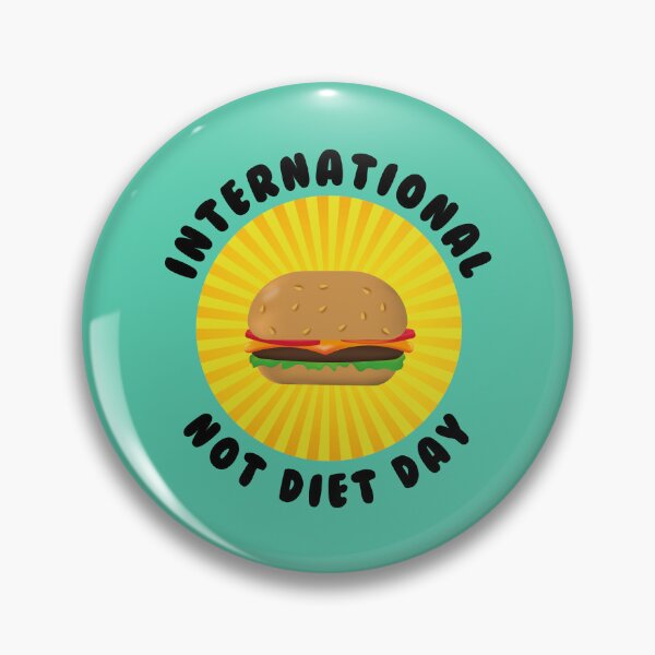 Item preview, Circular design with a hamburger on the international day without diet ( May 6 ) designed and sold by Martapp.