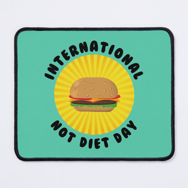 Item preview, Circular design with a hamburger on the international day without diet ( May 6 ) designed and sold by Martapp.