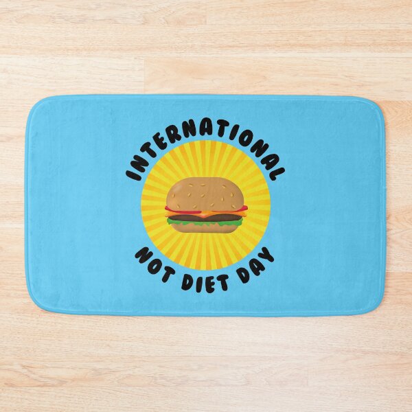 Item preview, Circular design with a hamburger on the international day without diet ( May 6 ) designed and sold by Martapp.