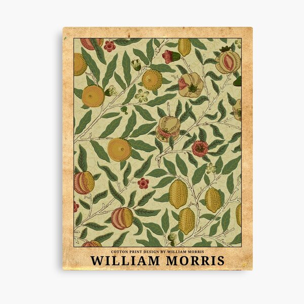 Lemon Fruit William Morris Exhibition Poster Beautiful William Morris Wall Art Decor Wall Decoration Interior Design Minimal William Morris Canvas Print