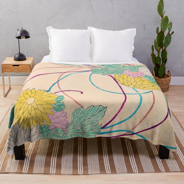 Item preview, Chrysanthemum Abstract Floral Print Japanese Retro Pattern designed and sold by VintageArchive.