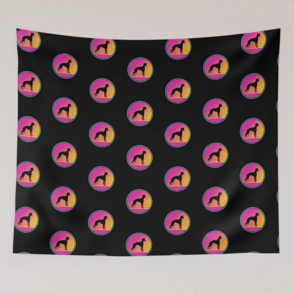 Item preview, Retro Summer Beach 80s Whippet Dog Gift  designed and sold by Guarddogdrive.