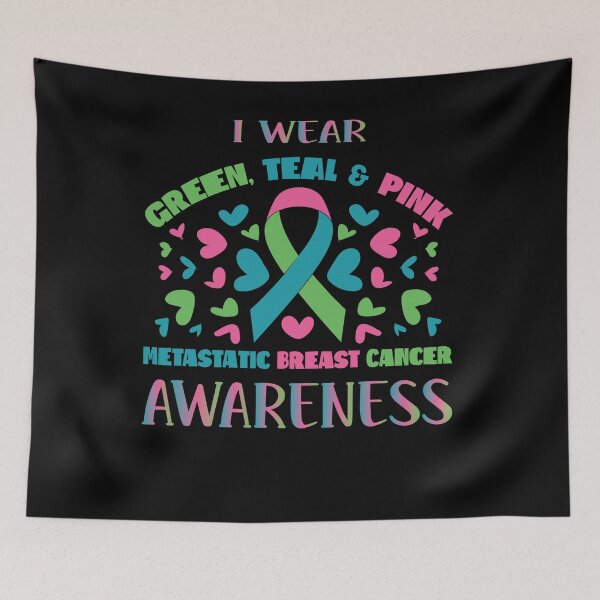 Item preview, Metastatic Breast Cancer Shirt I Wear Green Teal And Pink designed and sold by Heidi Designs.