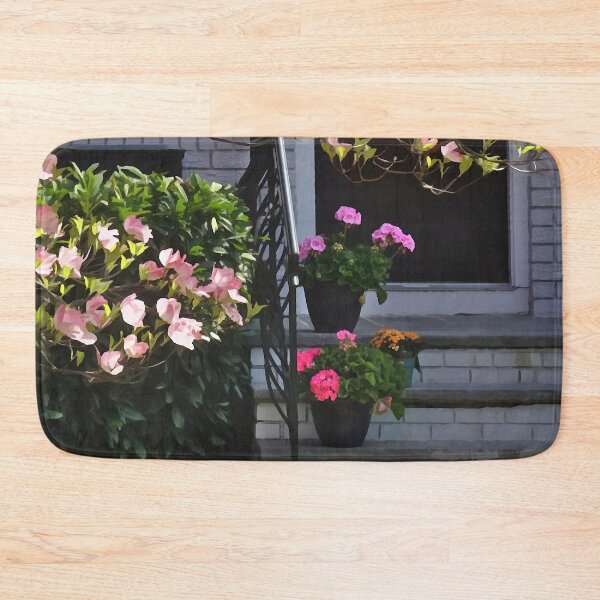 Item preview, Pink Dogwood and Pots of Geraniums designed and sold by Susan Savad.