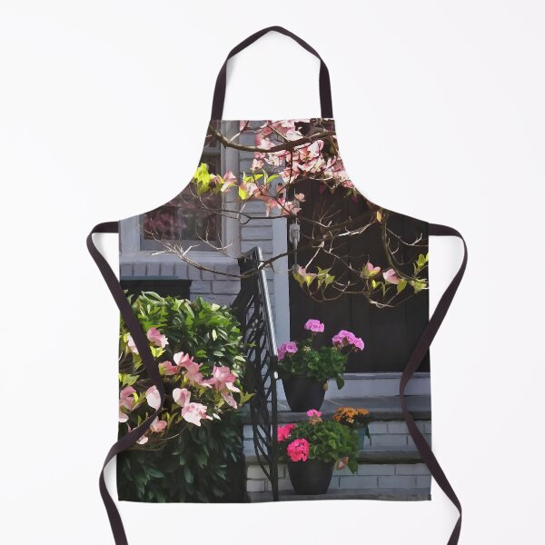 Item preview, Pink Dogwood and Pots of Geraniums designed and sold by Susan Savad.