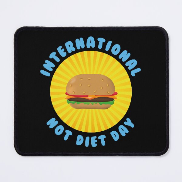 Item preview, Circular design with a hamburger on the international day without diet ( May 6 ) designed and sold by Martapp.
