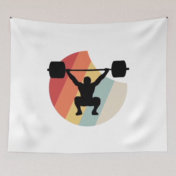 Item preview, My retro weightlifting drawing  designed and sold by Blondiabshop.