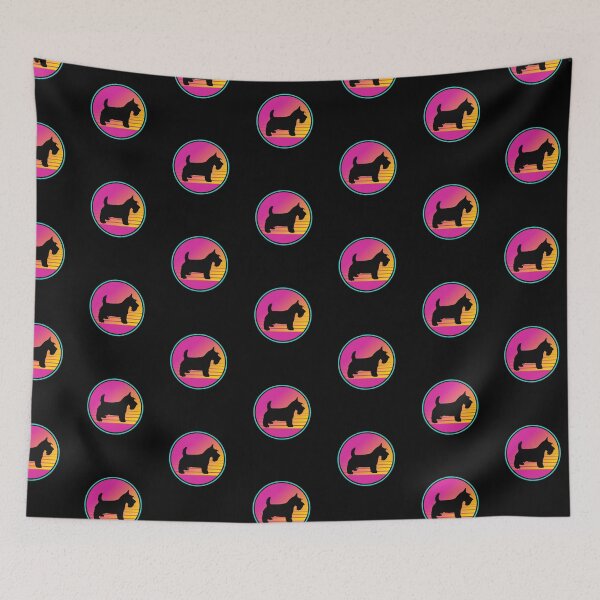 Item preview, Retro Summer Beach 80s Scottish Terrier Dog Gift  designed and sold by Guarddogdrive.