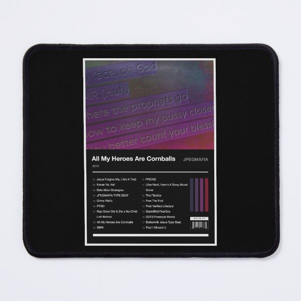 Item preview, All My Heroes Are Cornballs Tracklist (Inverted) designed and sold by TOURETTESBOYLOL.