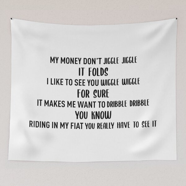 Item preview, Money Don't Jiggle Jiggle (Black) - Meme Trend designed and sold by FilipeFerreira.