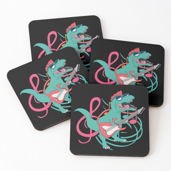 Item preview, Punk Rock Dinosaur Playing Rock Guitar designed and sold by SweetbeStore.
