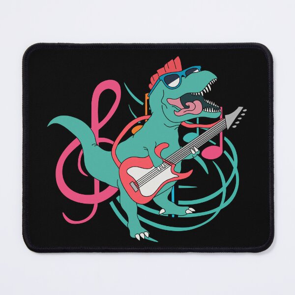 Item preview, Punk Rock Dinosaur Playing Rock Guitar designed and sold by SweetbeStore.