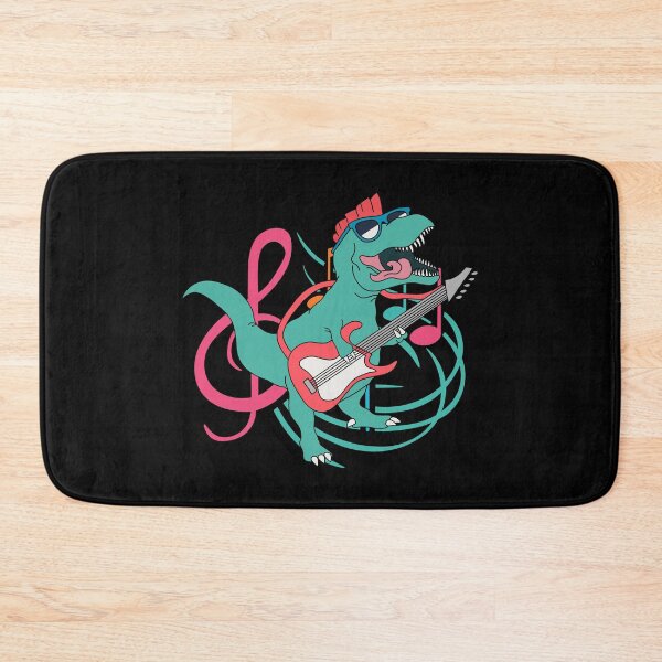 Item preview, Punk Rock Dinosaur Playing Rock Guitar designed and sold by SweetbeStore.