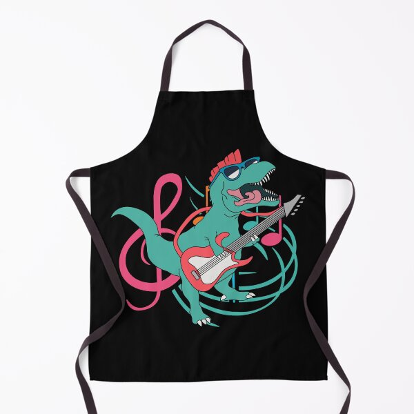 Item preview, Punk Rock Dinosaur Playing Rock Guitar designed and sold by SweetbeStore.