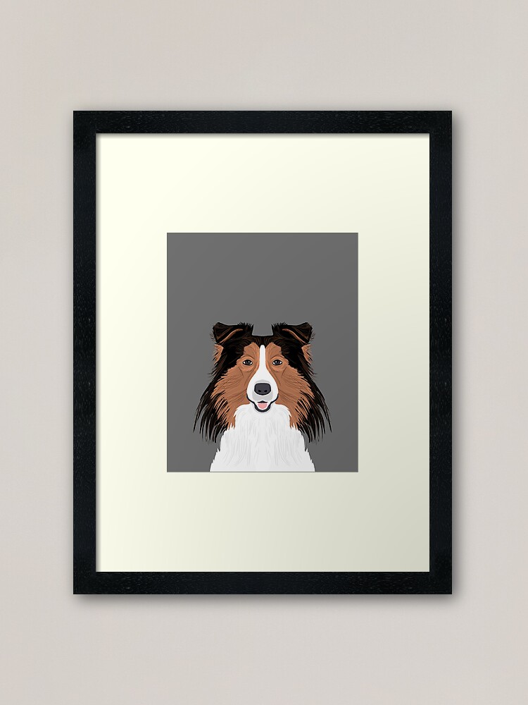 Shetland Sheep shelty dog in the bathroom dog art print gift gifts 8x10