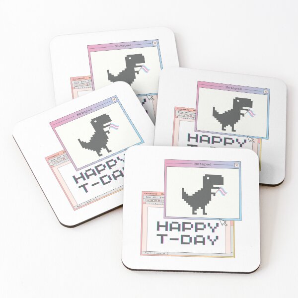 Item preview, Happy Transgender T-day Celebration - Pixel T-rex designed and sold by Koiboi11.