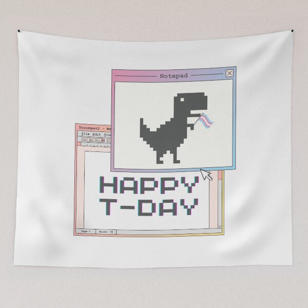 Item preview, Happy Transgender T-day Celebration - Pixel T-rex designed and sold by Koiboi11.