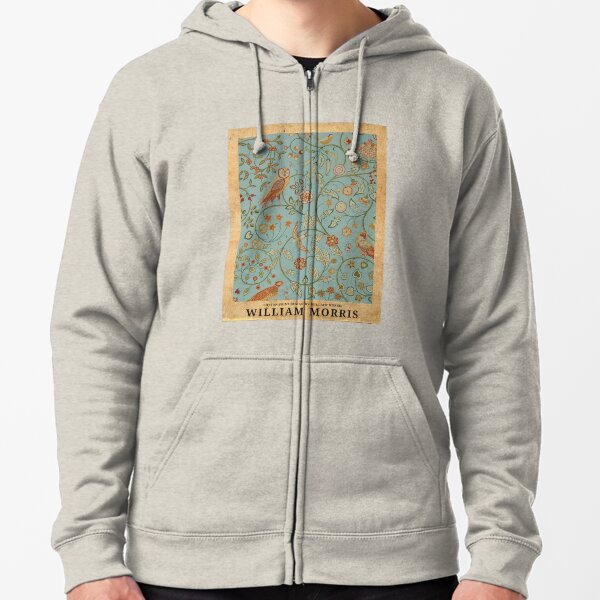 Canvas William Morris Exhibition Poster Beautiful William Morris Wall Art Decor Wall Decoration Interior Design Minimal William Morris Zipped Hoodie
