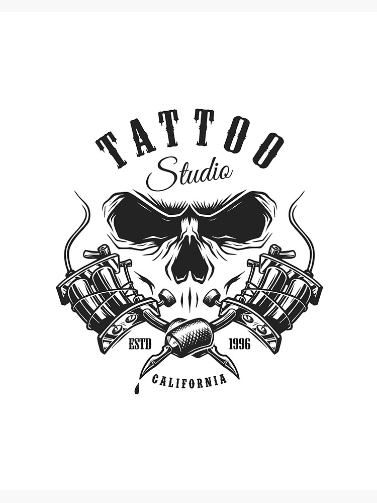 Vintage Illustration Of Tattoo Machines Stock Illustration - Download Image  Now - Logo, Tattoo, Shopping - iStock