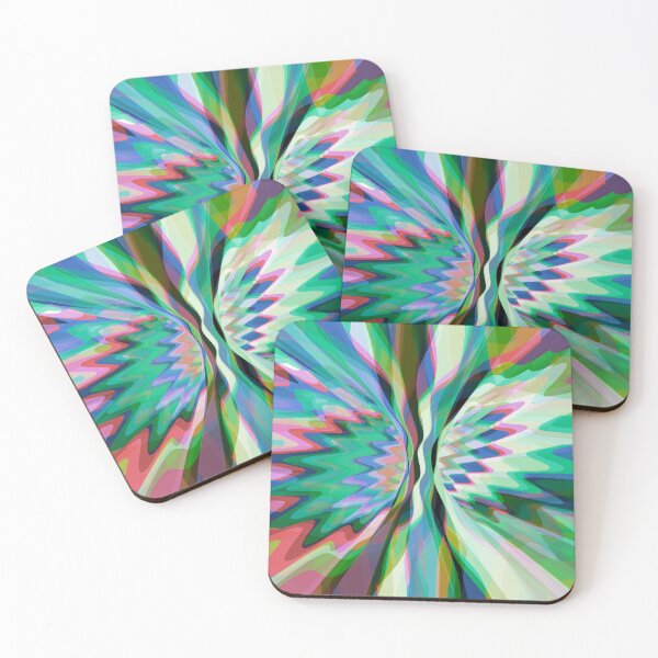 Item preview, Abstract Multicolored Twisted Fractal Split 4 designed and sold by SXW Designs.