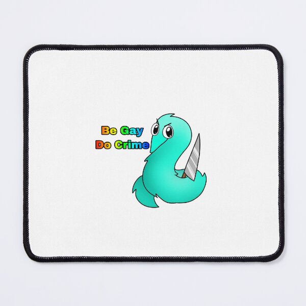 Item preview, Be Gay Do Crime Worm (Cyan) designed and sold by Madame-Deer.