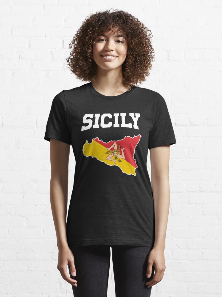 Sicily souvenir t-shirts map design