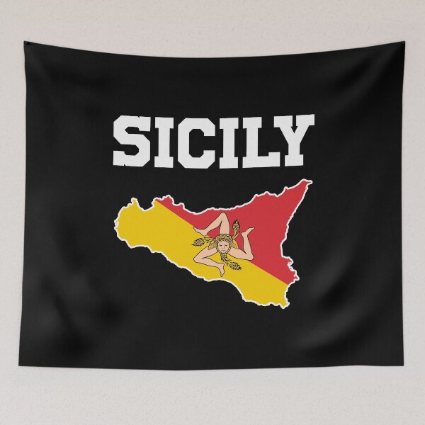 Item preview, Sicily Map Sicilia Sicilian Flag designed and sold by T-shirt For You.