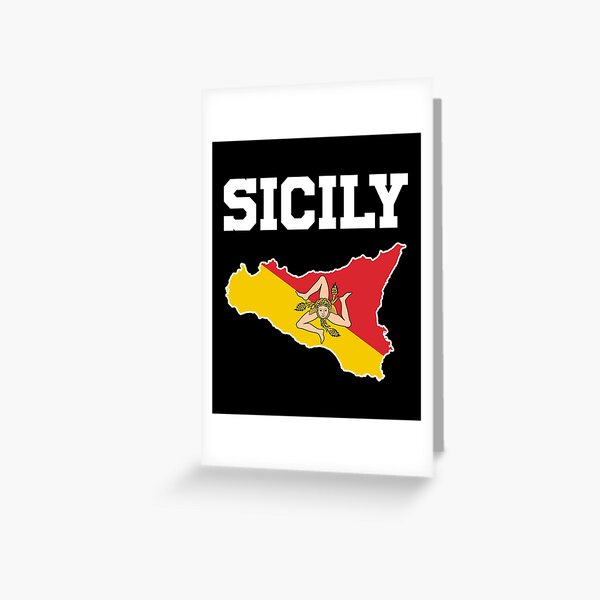 Item preview, Sicily Map Sicilia Sicilian Flag designed and sold by T-shirt For You.