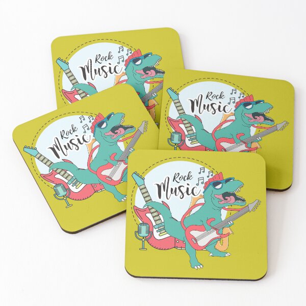 Item preview, Rock Music Dinosaur Playing Rock Guitar designed and sold by SweetbeStore.
