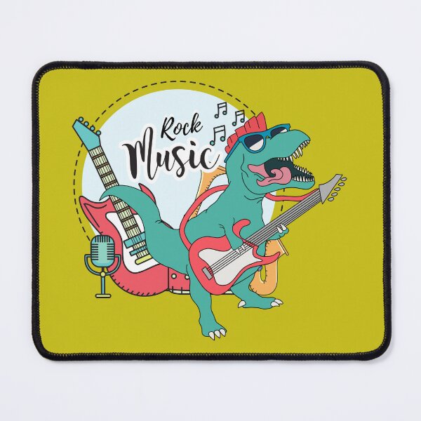 Item preview, Rock Music Dinosaur Playing Rock Guitar designed and sold by SweetbeStore.