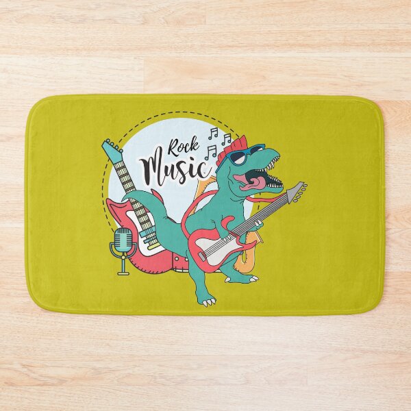 Item preview, Rock Music Dinosaur Playing Rock Guitar designed and sold by SweetbeStore.