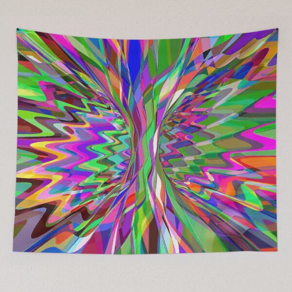 Item preview, Abstract Multicolored Twisted Fractal Split 6 designed and sold by SXW Designs.