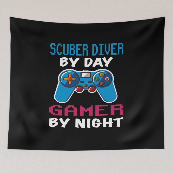 Item preview, scuber diver By Day Gamer By Night shirt, Funny scuber diver Gamer Birthday Gift, scuber diver Dad Husband Boyfriend Video games Lovers Christmas Gift  designed and sold by xlnv.