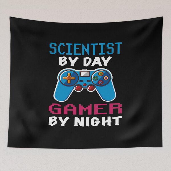 Item preview, scientist By Day Gamer By Night shirt, Funny scientist Gamer Birthday Gift, scientist Dad Husband Boyfriend Video games Lovers Christmas Gift  designed and sold by xlnv.
