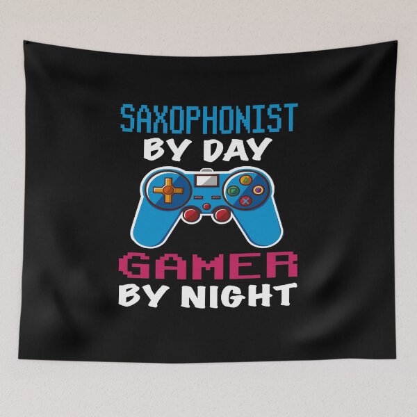 Item preview, saxophonist By Day Gamer By Night shirt, Funny saxophonist Gamer Birthday Gift, saxophonist Dad Husband Boyfriend Video games Lovers Christmas Gift  designed and sold by xlnv.