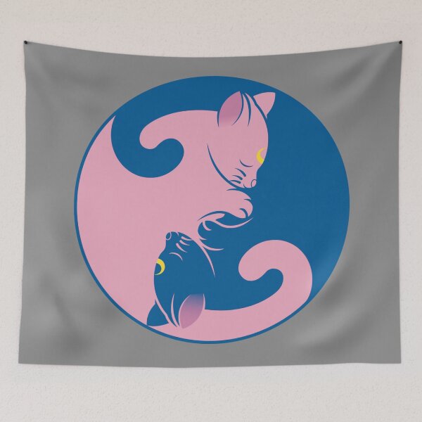 Item preview, Yin Yang Kittens in Pink and Blue designed and sold by MJ Koldewyn.