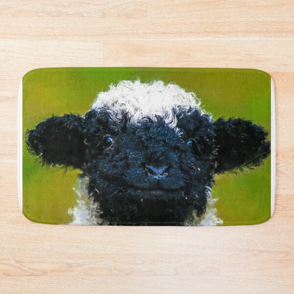 Item preview, Swiss Valais Blacknose Sheep, Black Faced Sheep, Cute Baby Farm Animal, Walliser Schwarznasenschaf, Cute Fluffy Sheep designed and sold by Paintcorner.