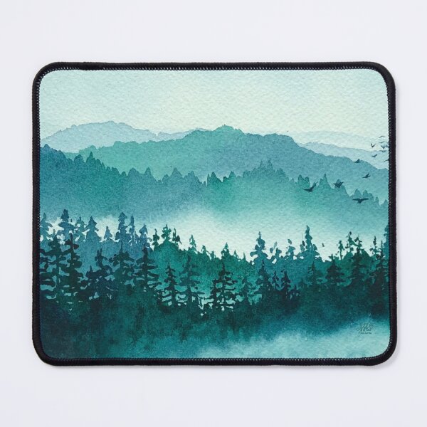 Item preview, Misty Watercolor Mountains designed and sold by ArtVibing.