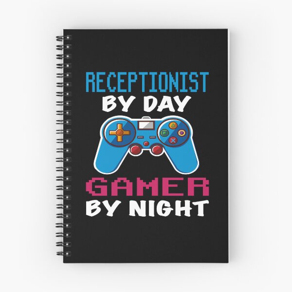 Item preview, receptionist By Day Gamer By Night shirt, Funny receptionist Gamer Birthday Gift, receptionist Dad Husband Boyfriend Video games Lovers Christmas Gift  designed and sold by xlnv.