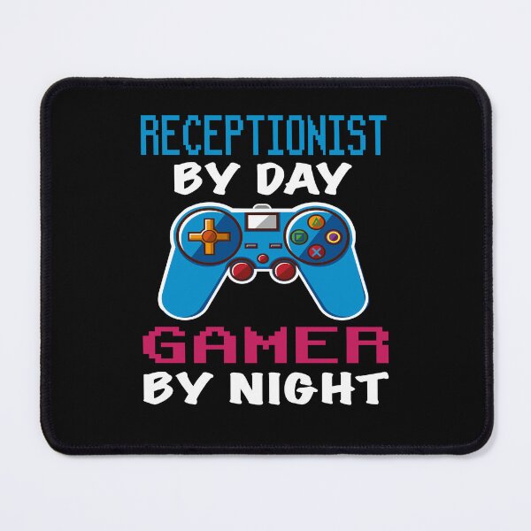 Item preview, receptionist By Day Gamer By Night shirt, Funny receptionist Gamer Birthday Gift, receptionist Dad Husband Boyfriend Video games Lovers Christmas Gift  designed and sold by xlnv.