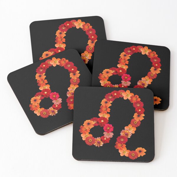 Item preview, Flowery Leo Zodiac Symbol designed and sold by Hellofriendco.
