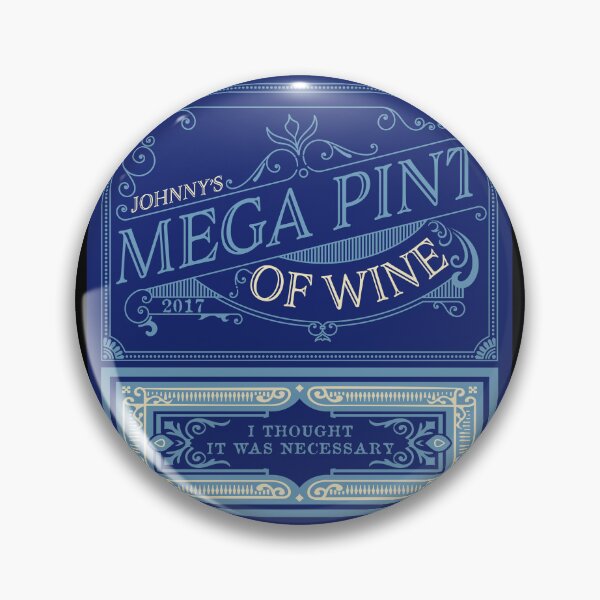 Item preview, Mega Pint Wine Label in Blue designed and sold by KemeDesign.