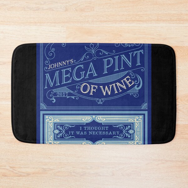 Item preview, Mega Pint Wine Label in Blue designed and sold by KemeDesign.