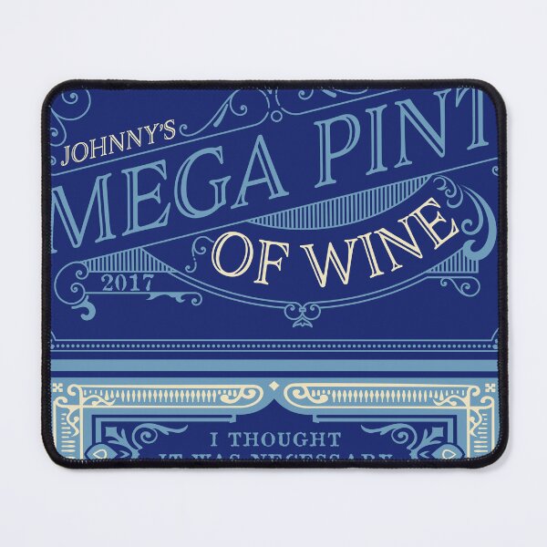 Item preview, Mega Pint Wine Label in Blue designed and sold by KemeDesign.
